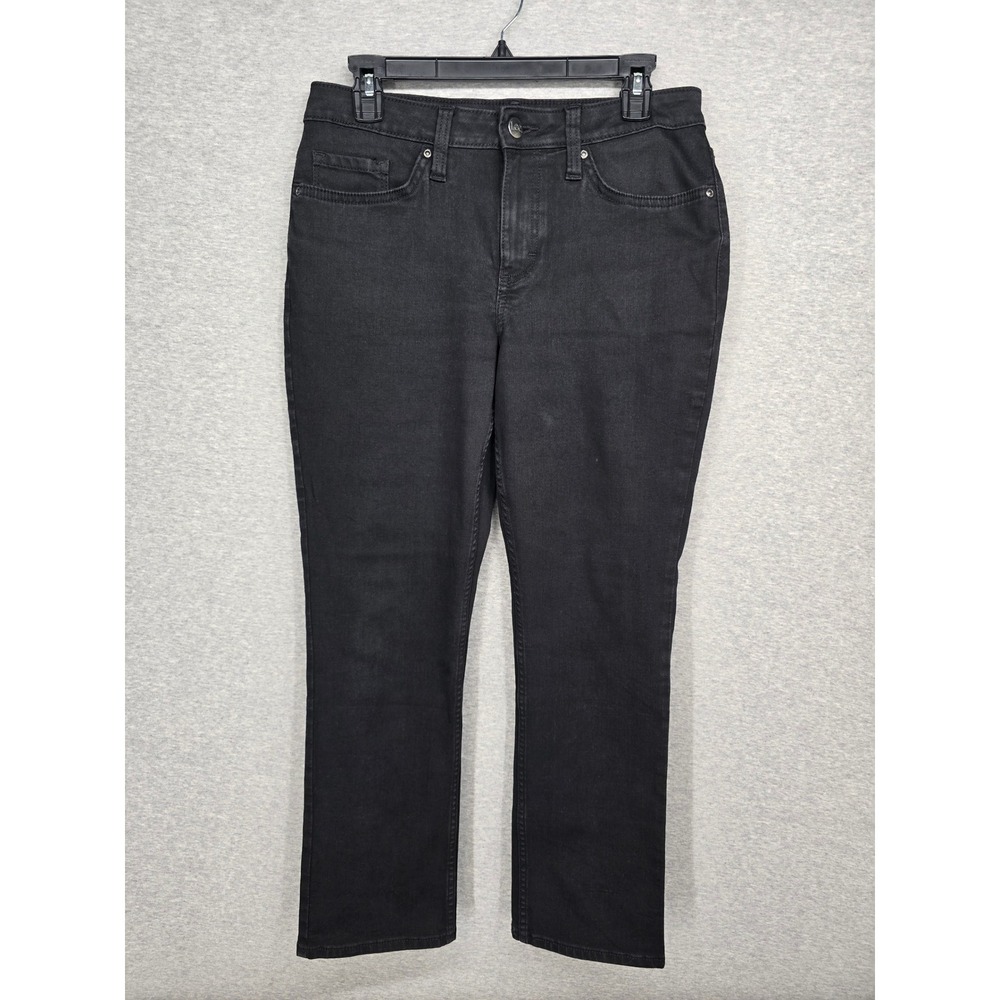 Lee Womens Regular Fit Straight Leg Mid Rise Black Jeans Size 8 Short WM2-20F